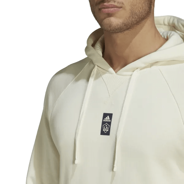 adidas LA Galaxy Travel Hoodie (Beige) | SoccerWearhouse