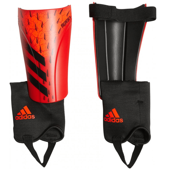 adidas Predator Match Shin Guard (Solar Red/Black) | SoccerWearhouse