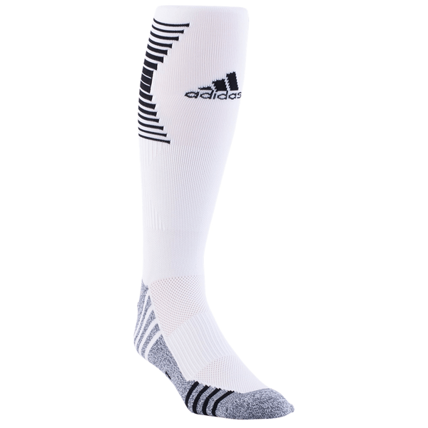 adidas Team Speed 3 Over-The-Calf Sock (White/Black) | SoccerWearhouse
