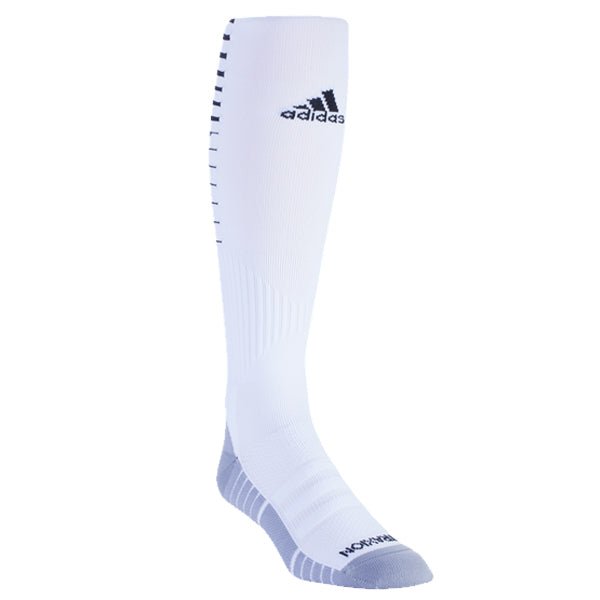 adidas Team Speed II Soccer Socks (White/Black) | SoccerWearhouse
