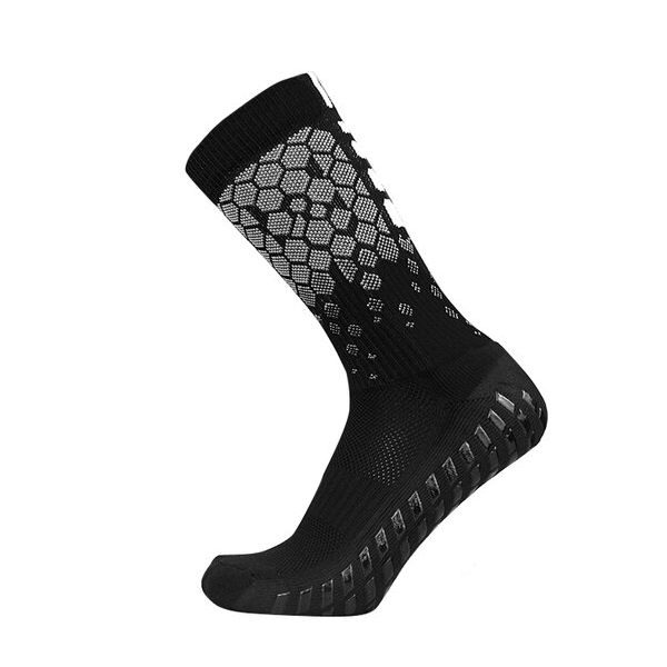 Grip Anti-Slip Diamond Socks (Black/White) | SoccerWearhouse