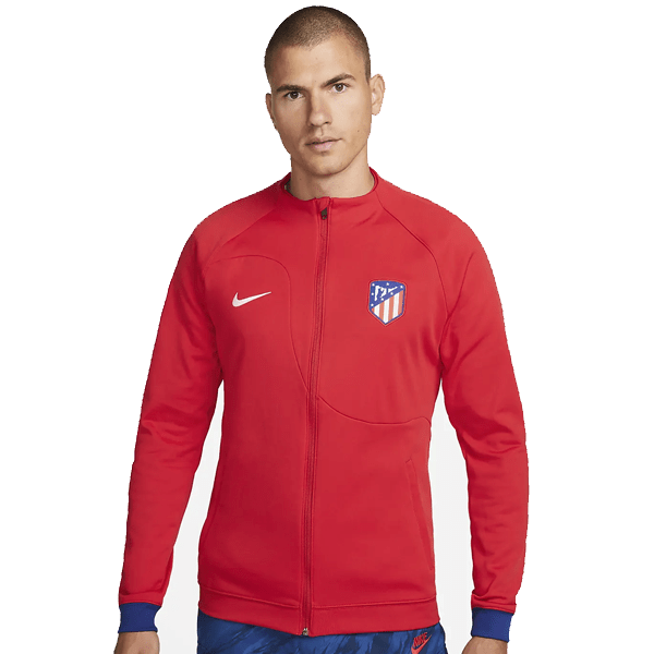 Nike Atletico Madrid Academy Pro Full Zip Jacket 22/23 (Sport Red/Deep Blue) | SoccerWearhouse