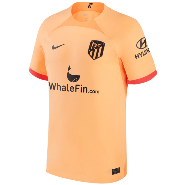 Nike Atletico Madrid Third Jersey 22/23 (Peach Cream/Atomic Orange/Black) | SoccerWearhouse