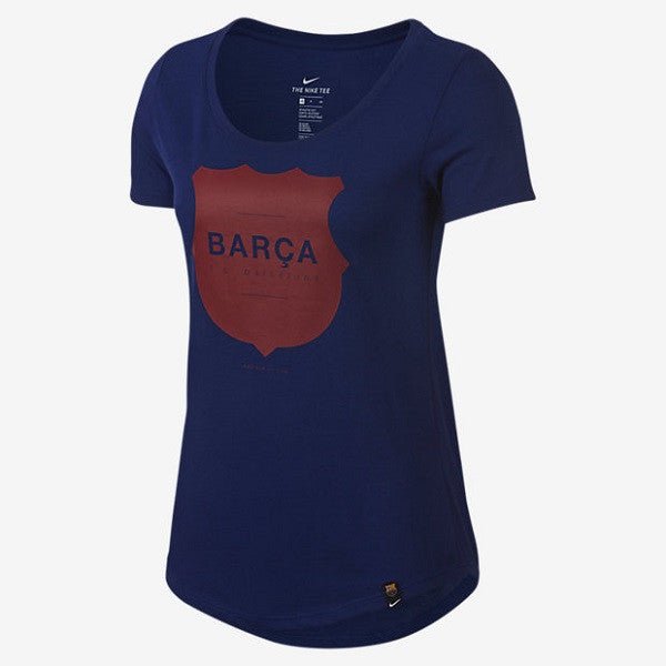 Nike Barcelona Women's Squad T-Shirt (Navy/Maroon) | SoccerWearhouse