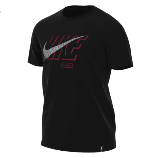 Nike Liverpool Swoosh T-Shirt (Black/Red) | SoccerWearhouse