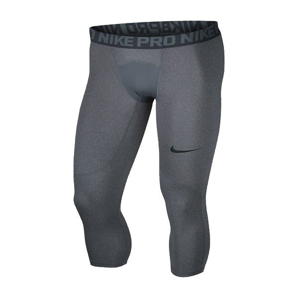 Nike Men's Pro Training 3/4 Compression Tights (Carbon Heather) | SoccerWearhouse