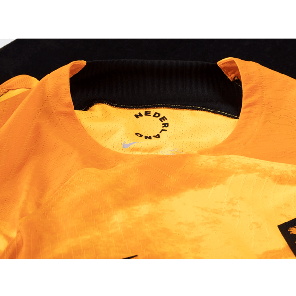 Nike Netherlands Steven Bergwijn Match Authentic Home Jersey 22/23 (Laser Orange/Black) | SoccerWearhouse