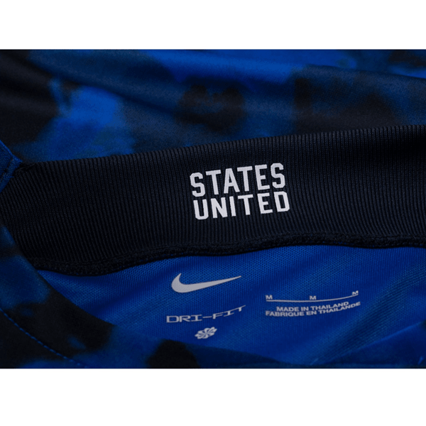 Nike United States Deandre Yedlin Away Jersey 22/23 w/ World Cup 2022 Patches (Bright Blue/White) | SoccerWearhouse