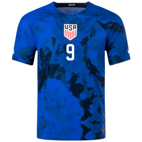 Nike United States Jesus Ferreira Authentic Match Away Jersey 22/23 (Bright Blue/White) | SoccerWearhouse