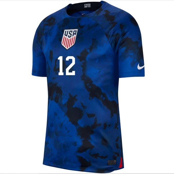 Nike United States Miles Robinson Authentic Match Away Jersey 22/23 (Bright Blue/White) | SoccerWearhouse