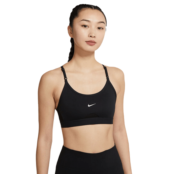 Nike Womens Dri-Fit U-Neck Sports Bra (Black) | SoccerWearhouse