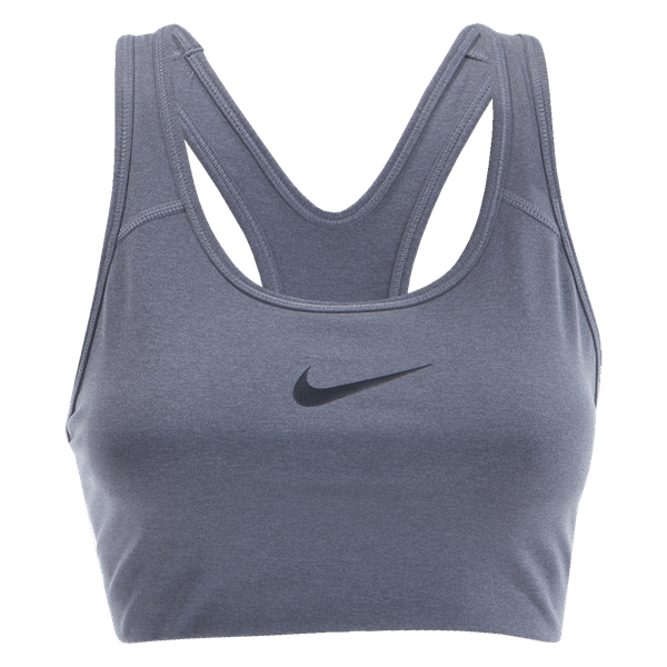 Nike Women's Pro Classic Swoosh Sports Bra (Heather Grey) | SoccerWearhouse