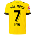 Puma BVB Dortmund Giovanni Reyna Home Jersey w/ Bundesliga Patch 22/23 (Cyber Yellow/Black)