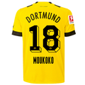 Puma BVB Dortmund Muokoko Home Jersey w/ Bundesliga Patch 22/23 (Cyber Yellow/Black)