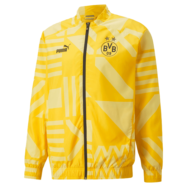 Puma BVB Dortmund Pre Match Jacket 22/23 (Cyber Yellow) | SoccerWearhouse