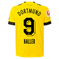 Puma BVB Dortmund Sebastian Haller Home Jersey w/ Bundesliga Patch 22/23 (Cyber Yellow/Black)