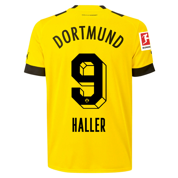 Puma BVB Dortmund Sebastian Haller Home Jersey w/ Bundesliga Patch 22/23 (Cyber Yellow/Black) | SoccerWearhouse