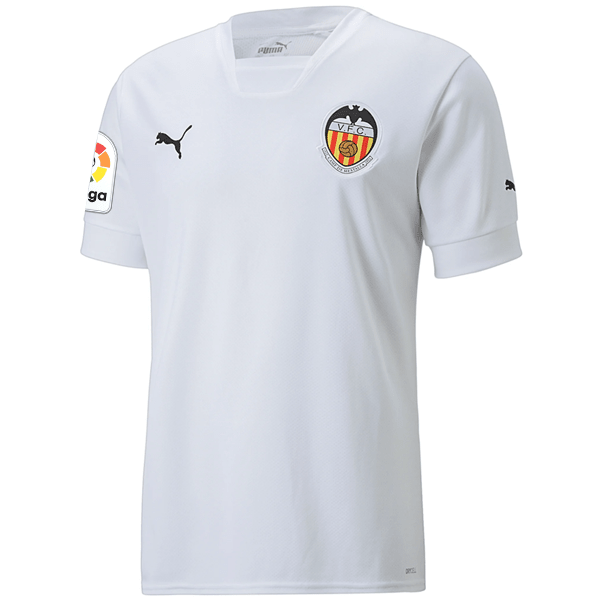 Puma Men's Valencia Home Jersey w/ La Liga Patch 22/23 (Puma White) | SoccerWearhouse