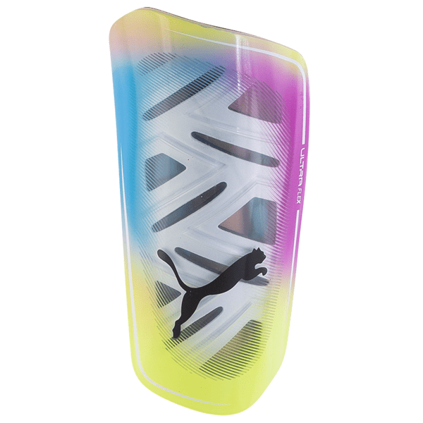 Puma Ultra Flex Sleeve Shin Guard (White/Ocean Dive) | SoccerWearhouse
