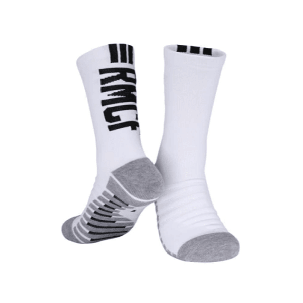 Real Madrid Crew Socks (White/Black) | SoccerWearhouse